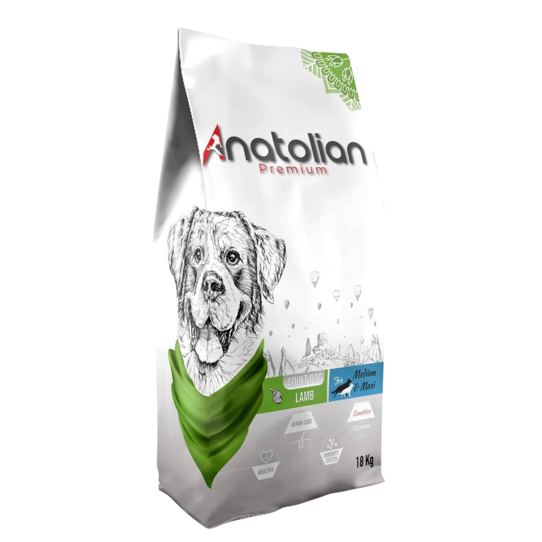 Anatolian -  Lamb Meat - Premium Dog Food For Adult Dogs 18 kg - طعام الكلاب - Zue For Pet Supplies Co.