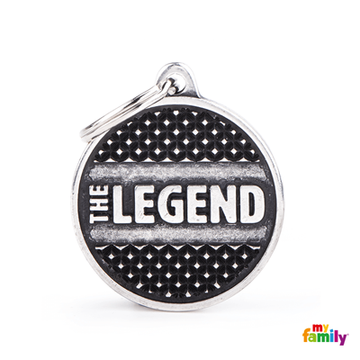 ID Tag Big Circle "The Legend" Studs - مستلزمات الحيوانات الأليفة