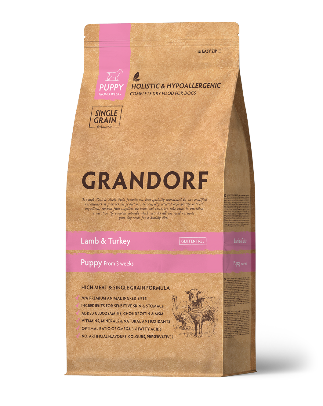 Grandorf Lamb & Turkey  -  Puppy 10kg - طعام الكلاب - Zue For Pet Supplies Co.