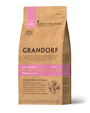 Grandorf Lamb & Turkey - Puppy 10kg - طعام الكلاب - Zue For Pet Supplies Co.