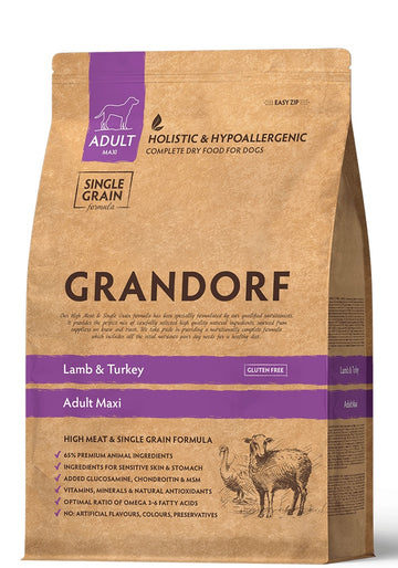 Grandorf Lamb & Turkey - Adult Maxi Breeds Dog 3kg - طعام الكلاب - Zue For Pet Supplies Co.