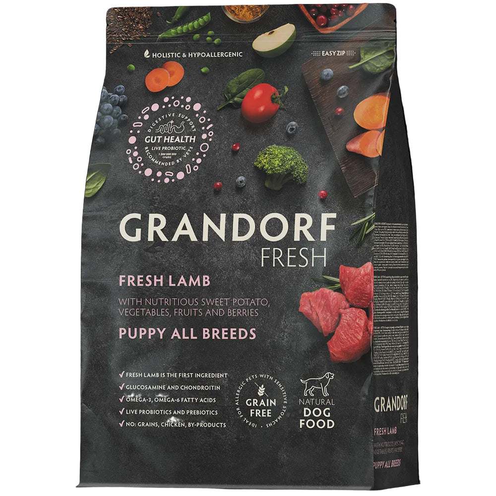 Grandorf Fresh - Dog - Fresh Lamb - Puppy All Breeds - 1 Kg - طعام الكلاب - Zue For Pet Supplies Co.