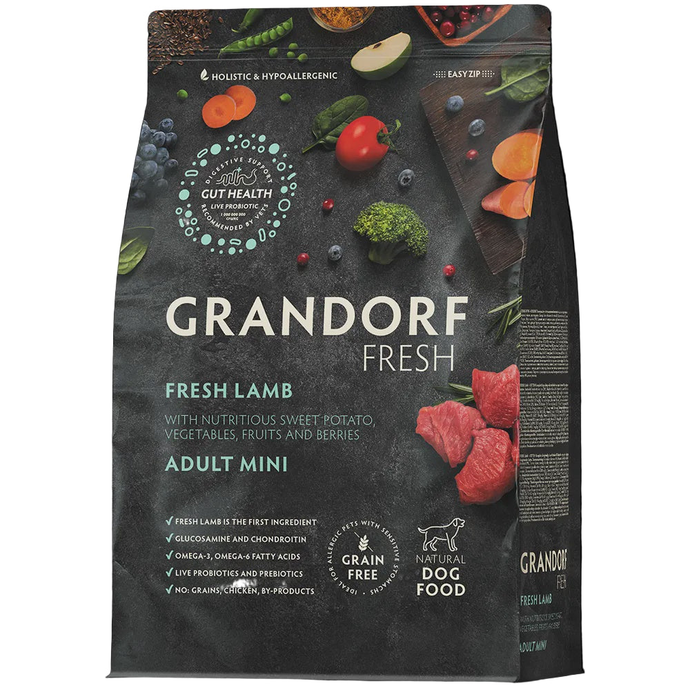 Grandorf Fresh - Dog - Fresh Lamb - Adult Mini Breeds - 1 Kg - طعام الكلاب - Zue For Pet Supplies Co.