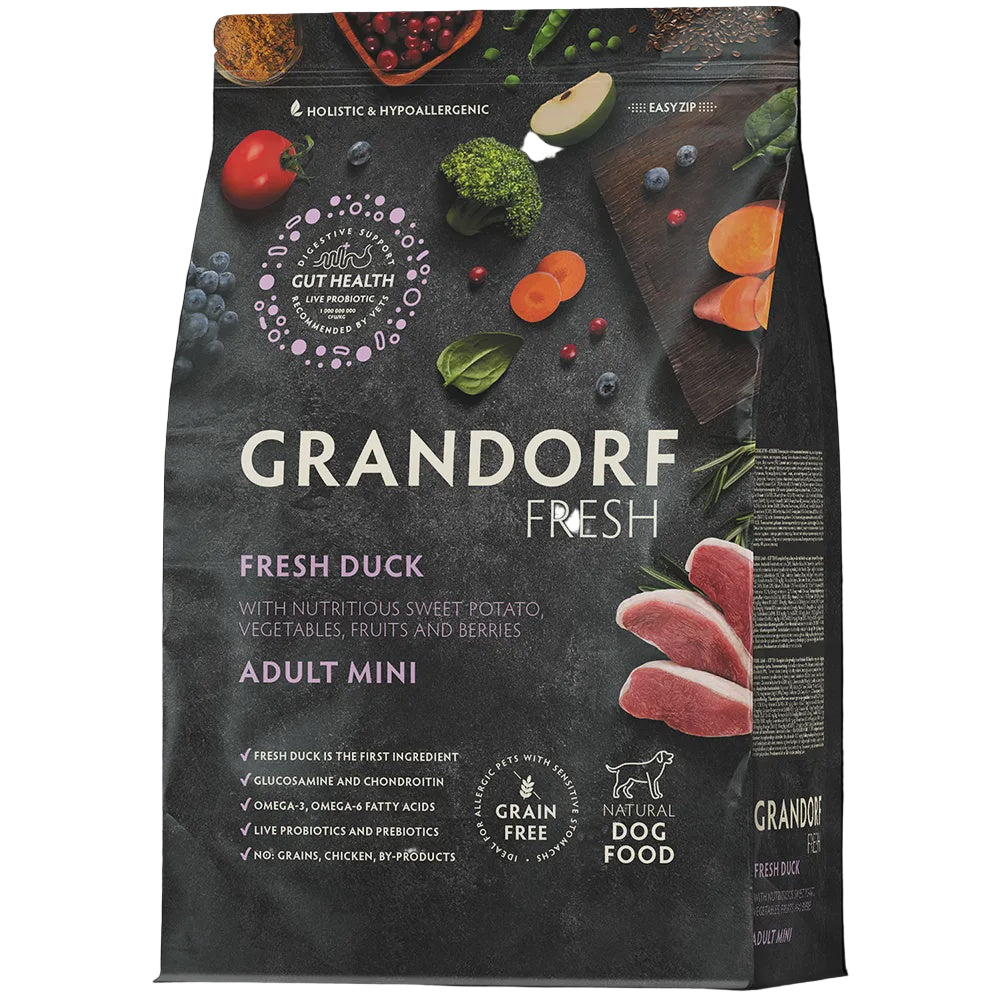 Grandorf Fresh - Dog - Fresh Duck - Adult Mini Breeds - 1 Kg - طعام الكلاب - Zue For Pet Supplies Co.