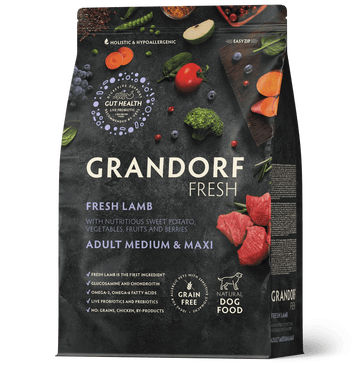 Grandorf Fresh – Fresh Lamb – Adult Medium & Maxi Breeds Dog Food 3Kg - Zue For Pet Supplies Co.