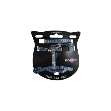 Croci Harness Cat Geisha Blue - حزام كروسي للقطط جيشا باللون الأزرق - رباط تحكم للقطط - Zue For Pet Supplies Co.