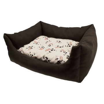 Croci Pet Bed Fantasia Cow - 90x70 cm - سرير للحيوانات الأليفة من كروسي فانتازيا بقرة - 90x70 سم - اكسسوارات الكلاب - Zue For Pet Supplies Co.