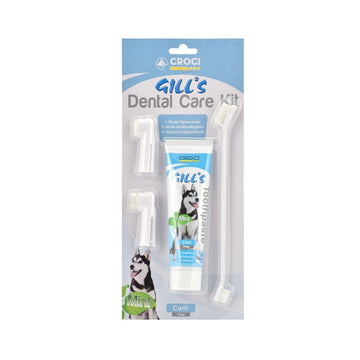 Croci Gill'S Kit Dental Care - مجموعة كروسي جيل للعناية بالأسنان - مستلزمات النظافة والعناية والرعاية - Zue For Pet Supplies Co.