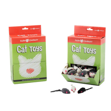Farm Company Mixed mice toys Black/Grey and White - cm 4 - مستلزمات الحيوانات الأليفة - Zue For Pet Supplies Co.