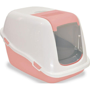 Farm Company Ella Comfort cat litter tray with door and filter Salmon Pink - 57x39x41 cm - اكسسوارات القطط - Zue For Pet Supplies Co.