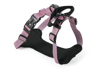 Farm Company Nylon Deluxe Harness Burgundy - M 25mmx53 60cm - مجموعة رباط تحكم وصدرية للكلاب - Zue For Pet Supplies Co.