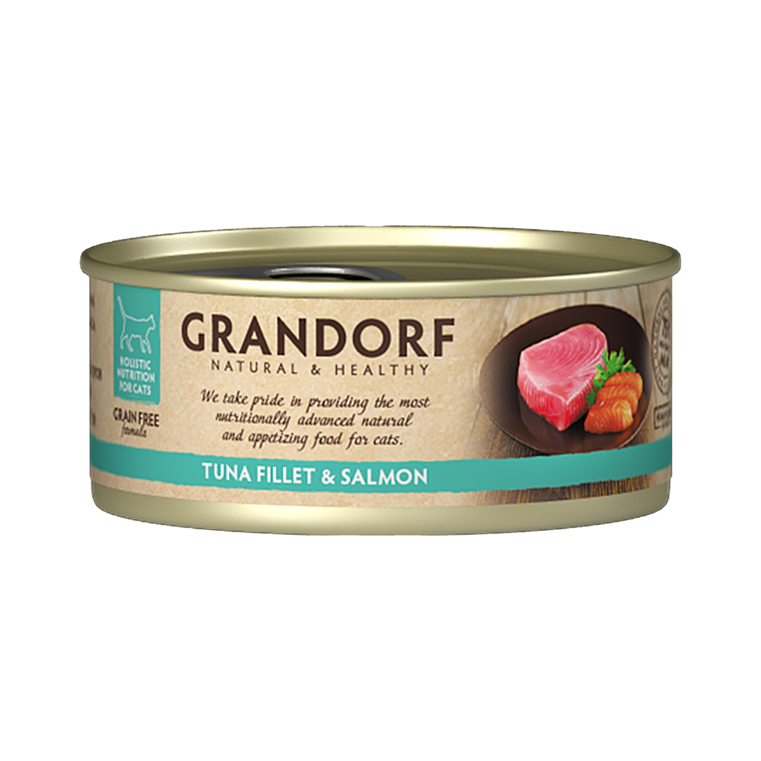 Grandorf Tuna Fillet & Salmon - 70g Pack of 6 - طعام معلب للقطط - Zue For Pet Supplies Co.