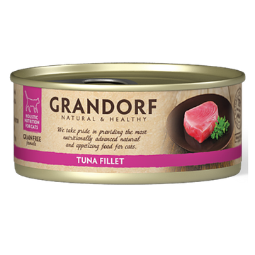 Grandorf Tuna Fillet - 70g Pack of 6 - طعام معلب للقطط - Zue For Pet Supplies Co.