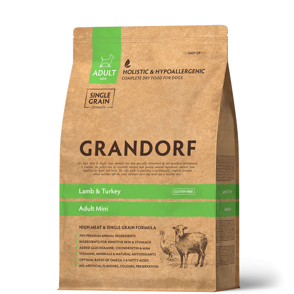 Grandorf Lamb & Turkey - Adult Mini Breeds Dog 1kg - طعام الكلاب - Zue For Pet Supplies Co.