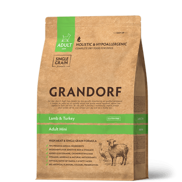 Grandorf Lamb & Turkey - Adult Mini Breeds Dog 1kg - طعام الكلاب - Zue For Pet Supplies Co.