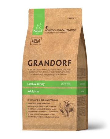 Grandorf Lamb & Turkey - Adult Mini Breeds Dog 8kg - طعام الكلاب - Zue For Pet Supplies Co.