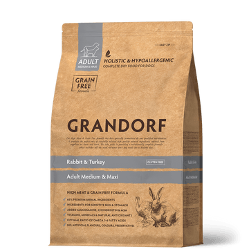 Grandorf Rabbit & Turkey - Adult Medium & Maxi Dog 3kg - طعام الكلاب - Zue For Pet Supplies Co.