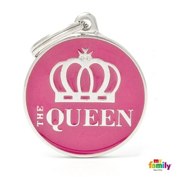 MyFamily ID Tag Big Circle "The Queen" - مستلزمات الحيوانات الأليفة - Zue For Pet Supplies Co.