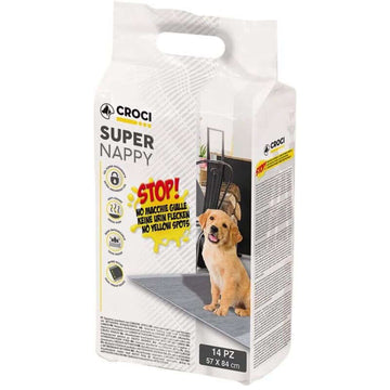 Croci Dog Absor.Super Nappy Act.Carbon 57X84cm 14pcs. - Zue For Pet Supplies Co.