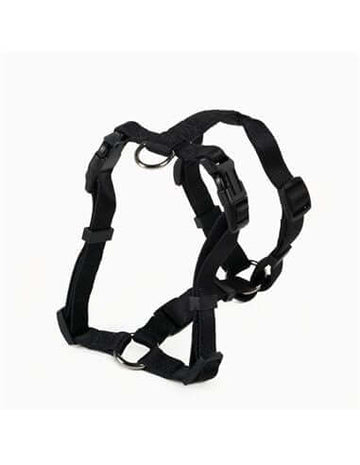 Nylon harness - H model - Black 15mmx35-50cm - مجموعة رباط تحكم وصدرية للكلاب - Zue For Pet Supplies Co.