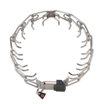 Herm Sprenger ULTRA-PLUS Training Collar with Center-Plate and ClicLock - Stainless Steel 2.25mm 40cm / 16" - طوق للكلاب - Zue For Pet Supplies Co.