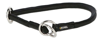Kerbl Round Leather Choker Roma Stopper 55cmx8mm Black - طوق الكلاب - Zue For Pet Supplies Co.