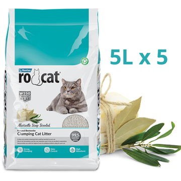 (5PCS) Rocat Marseille Soap Cat Litter 5L