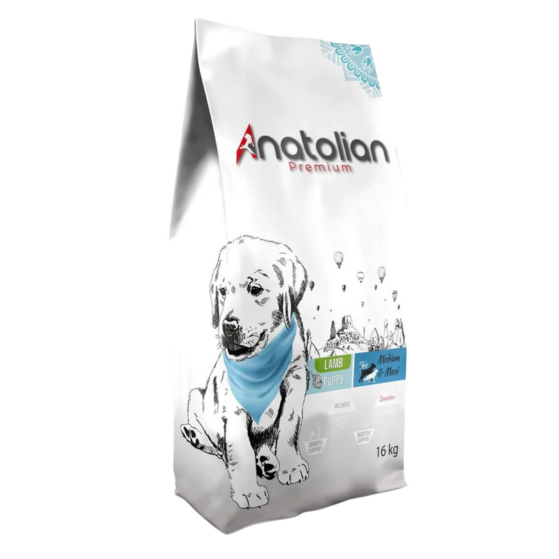Anatolian - Lamb Meat - Premium Dog Food For Puppies 16 kg-	طعام الكلاب - Zue For Pet Supplies Co.