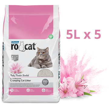 (5PCS) Rocat Baby Powder Cat Litter 5L