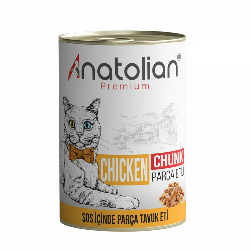 Anatolian - Chicken - Premium Cat Wet Food For Adult Cats chunk 400 grm-طعام القطط - Zue For Pet Supplies Co.