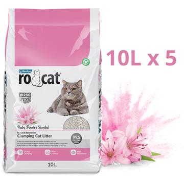 (5PCS) Rocat Baby Powder Cat Litter 10L