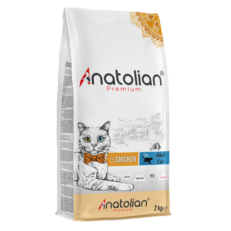 Anatolian - Chicken Meat - Premium Cat Food for adult cats 2 kg-طعام القطط - Zue For Pet Supplies Co.