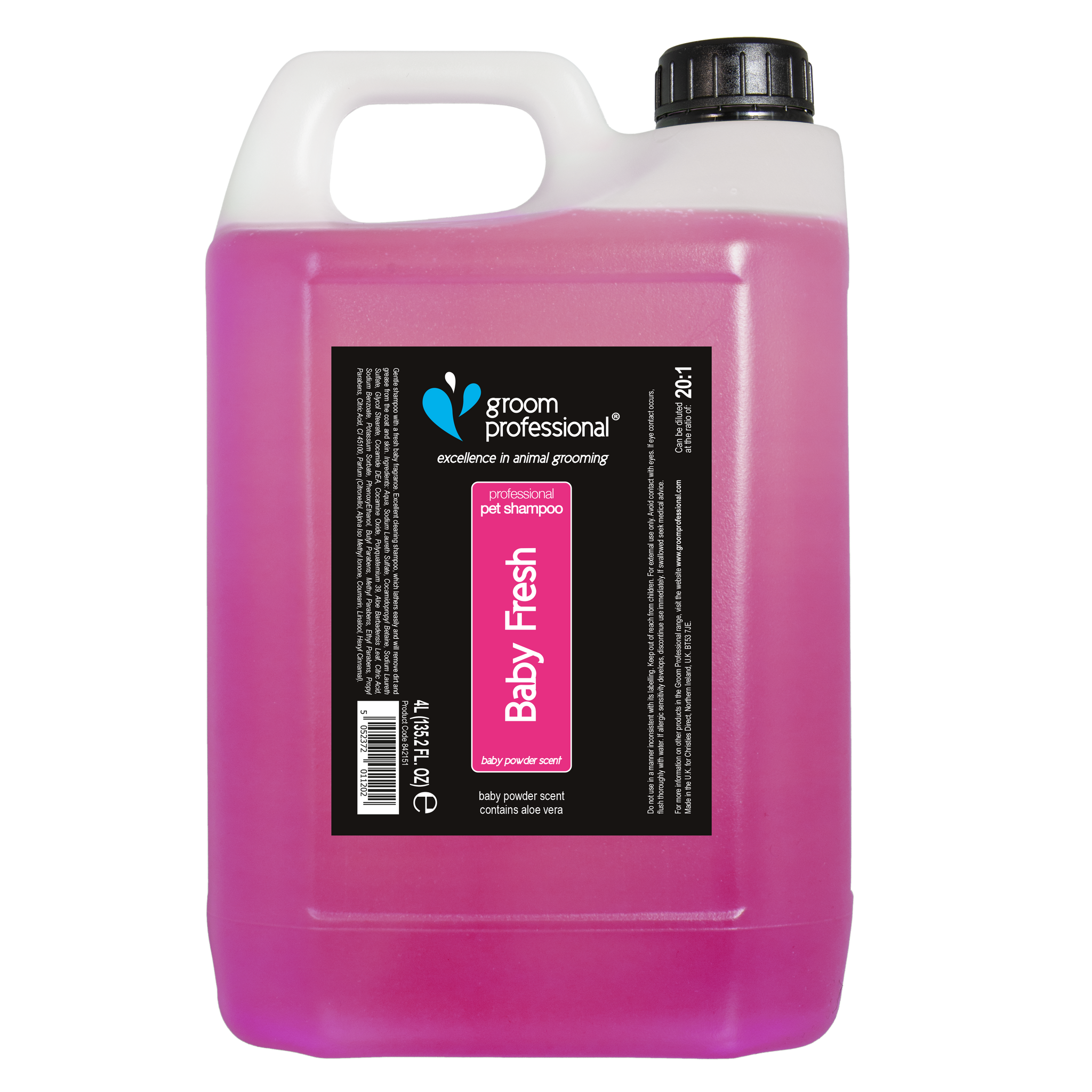 Groom Professional Baby Fresh Shampoo - 4ltr - مستلزمات النظافة والعناية والرعاية