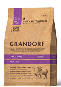 Grandorf Lamb & Turkey  -  Adult Maxi Breeds Dog 3kg - طعام الكلاب - Zue For Pet Supplies Co.