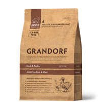 Grandorf Duck & Turkey - Adult Medium & Maxi Dog Breeds 10 Kg - Zue For Pet Supplies Co.