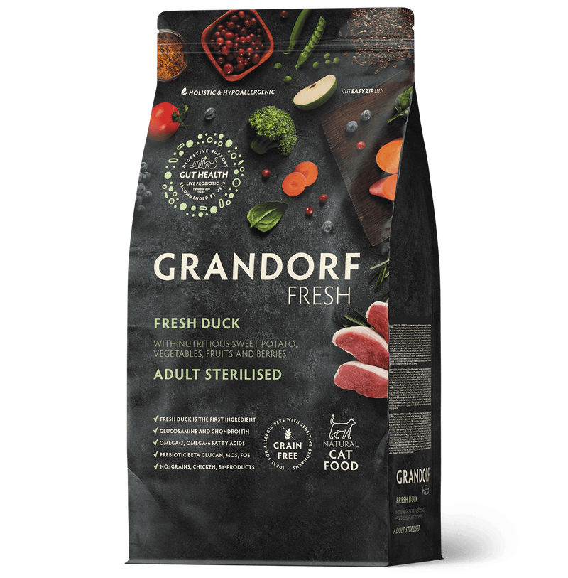 Grandorf Fresh – Fresh Duck – Adult Sterilized Cat Food 2Kg - Zue For Pet Supplies Co.