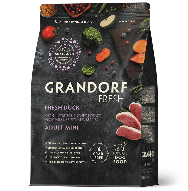 Grandorf Fresh – Fresh Duck – Adult Mini Breeds Dog Food 3Kg - Zue For Pet Supplies Co.