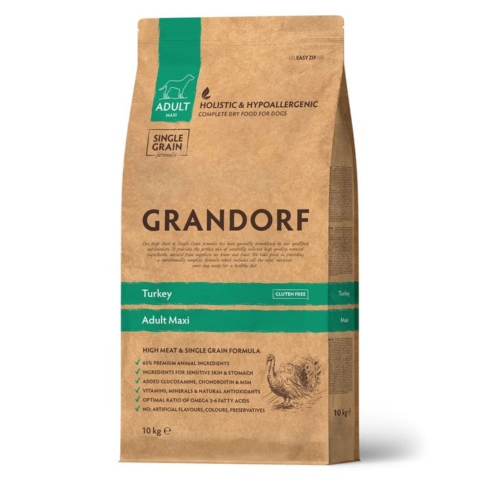 Grandorf Turkey - Adult Maxi Breeds 10kg - طعام الكلاب - Zue For Pet Supplies Co.