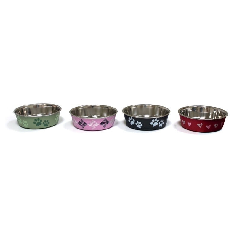 Croci Steel Bowl Roxy Ass. Col. - 750 مل / 17  - اكسسوارات الحيوانات الأليفة - Zue For Pet Supplies Co.