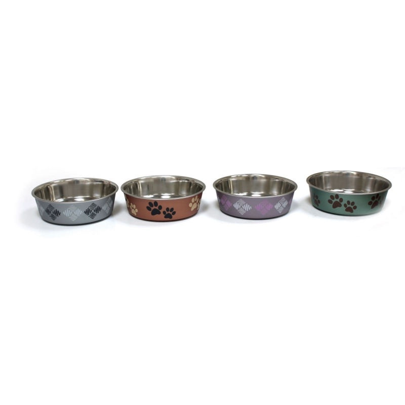 Croci Steel Bowl Roxy Satin Ass.Col. - 750ml/17cm - وعاء كروسي ستيل روكسي ساتان Ass.Col. - 750 مل / 17 سم - اكسسوارات الحيوانات الأليفة - Zue For Pet Supplies Co.