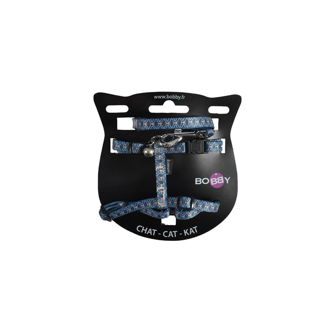 Croci Harness  Cat Geisha Blue  - حزام كروسي للقطط جيشا باللون الأزرق - رباط تحكم للقطط - Zue For Pet Supplies Co.