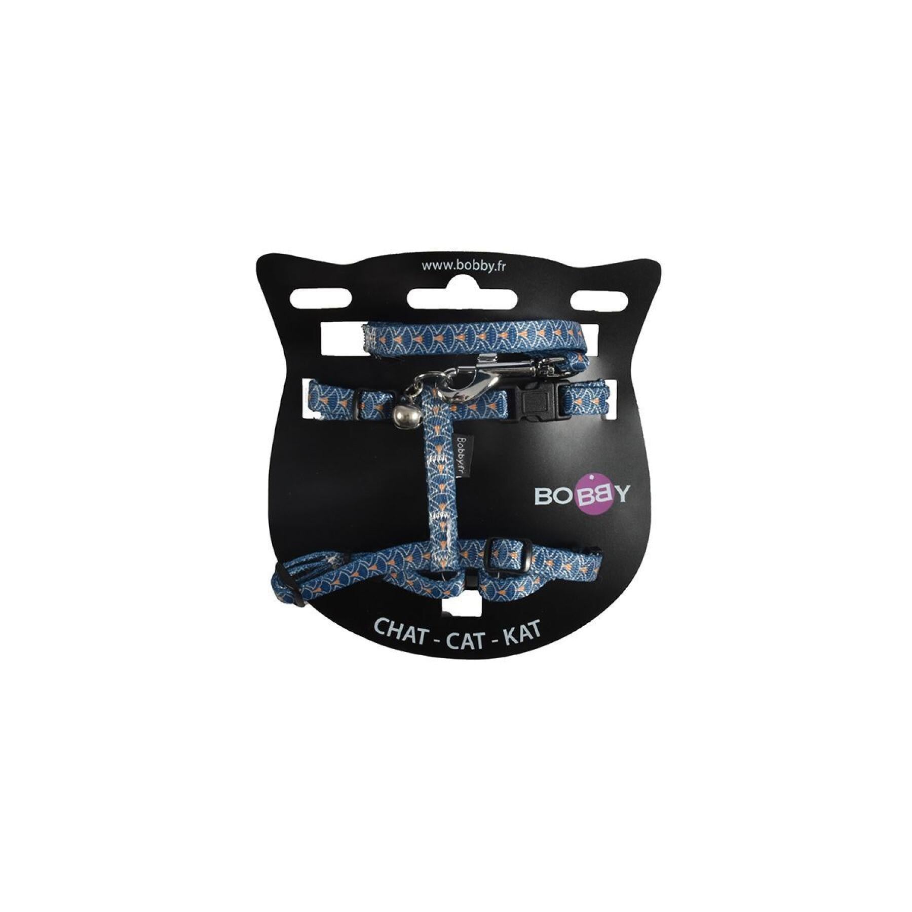 Croci Harness  Cat Geisha Blue  - حزام كروسي للقطط جيشا باللون الأزرق - رباط تحكم للقطط - Zue For Pet Supplies Co.