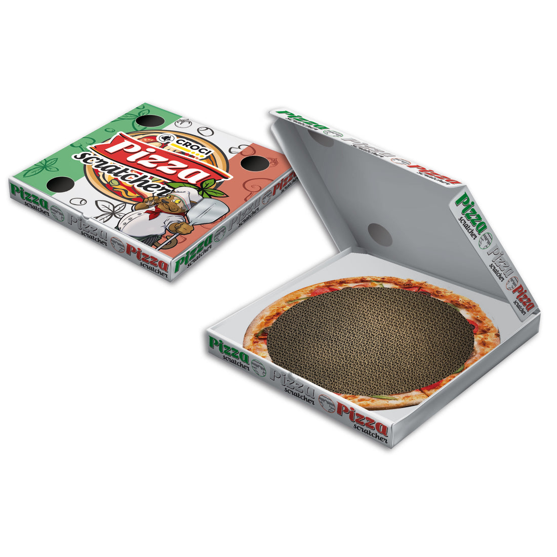 Croci Cat scratch Carton Pizza  - بيتزا كرتونة خدش القطط من كروسي - العاب القطط - Zue For Pet Supplies Co.