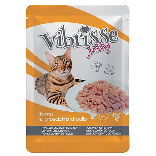 Croci Vibrisse Busta Jelly Tuna and Chicken Ham - 70g - كروسي فيبريس بوستا جيلي التونة ولحم الدجاج - 70 جم - طعام رطب للقطط - Zue For Pet Supplies Co.