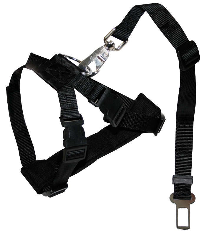 Croci Harness For Car Safety Belt - Small - حزام أمان للسيارة من كروسي - صغير - مجموعة رباط تحكم وصدرية للكلاب - Zue For Pet Supplies Co.