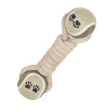 Croci Bone Eco Plait W/Tennis Ball - ضفيرة كروسي بون إيكو مع كرة تنس - العاب الكلاب - Zue For Pet Supplies Co.