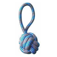 Croci Cotton Bone Handle Pastel Blue  - مقبض عظمة من القطن من كروسي باللون الأزرق الفاتح - العاب الكلاب - Zue For Pet Supplies Co.