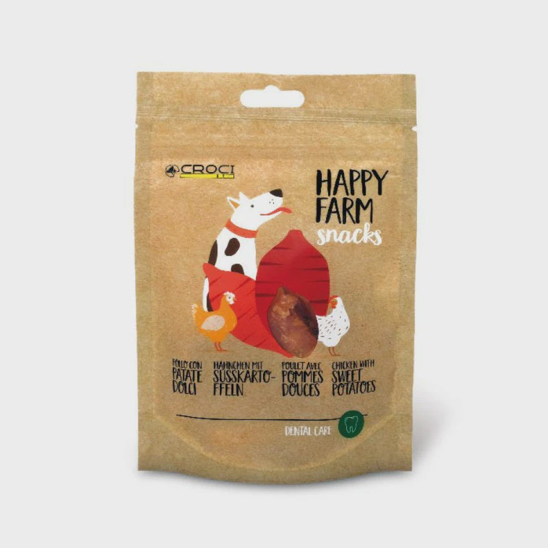 Croci Happy Farm Sweet Potatoes/Chicken - 80g - كروسي هابي فارم بطاطا حلوة / دجاج - 80 جم - مكافأت الحيوانات الأليفة - Zue For Pet Supplies Co.