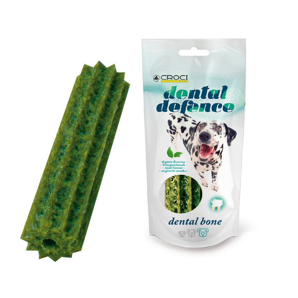 Croci Dental Defence Bone Mint - 100g - نعناع العظام للدفاع عن الأسنان من كروسي - 100 جم - مكافأت الحيوانات الأليفة - Zue For Pet Supplies Co.