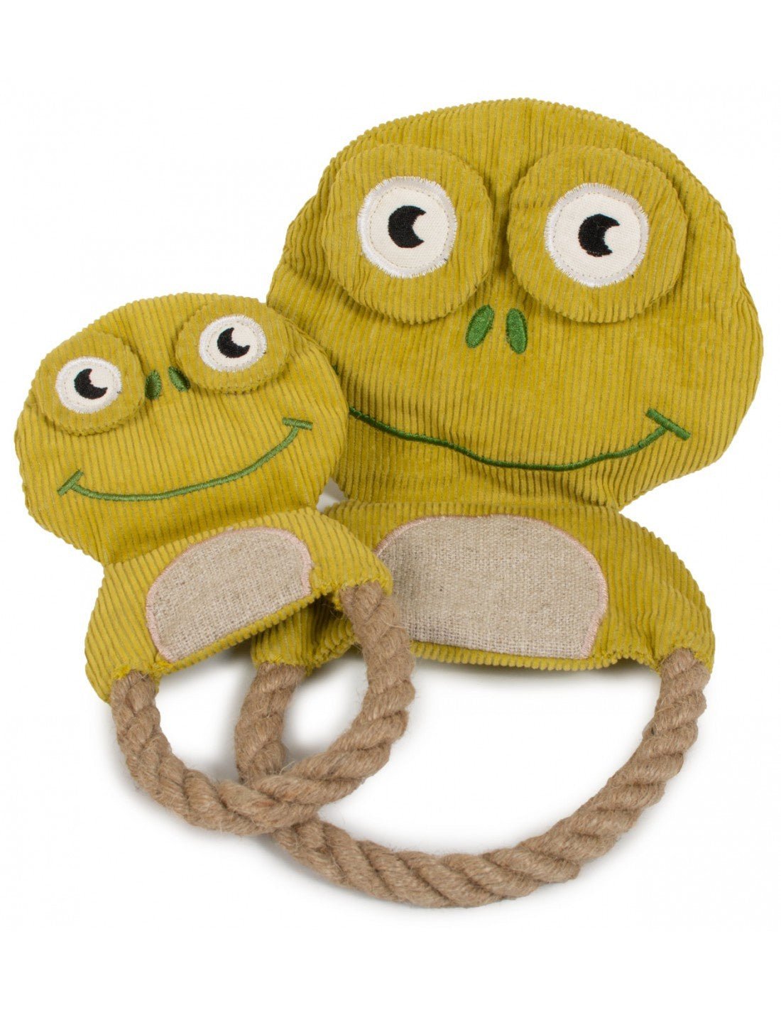 Farm Company Green Cotton & Hemp rope Flog Plush Toy - S/M 22 cm - اكسسوارات الحيوانات الأليفة - Zue For Pet Supplies Co.